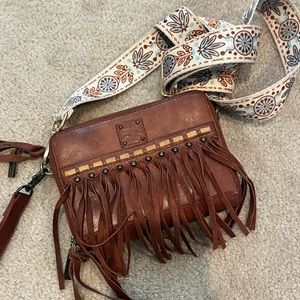 STS Ranch leather wallet cross body.